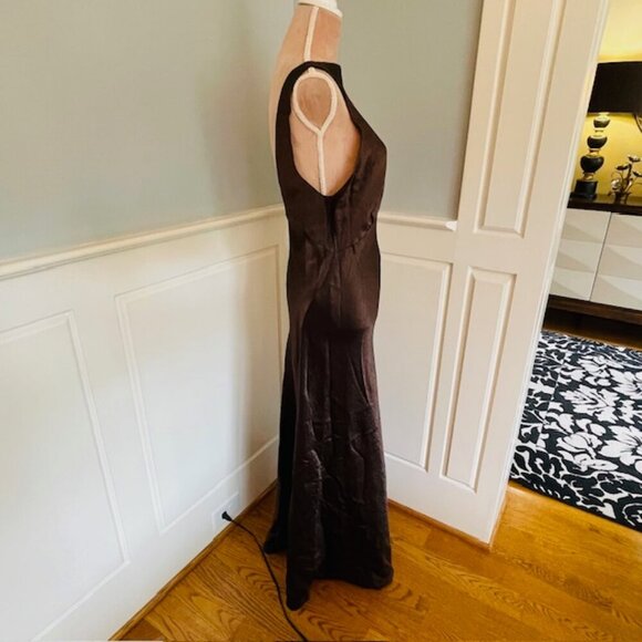 ZARA WRINKLED SATIN EFFECT DRESS ZW COLLECTION - Large - Picture 5 of 9